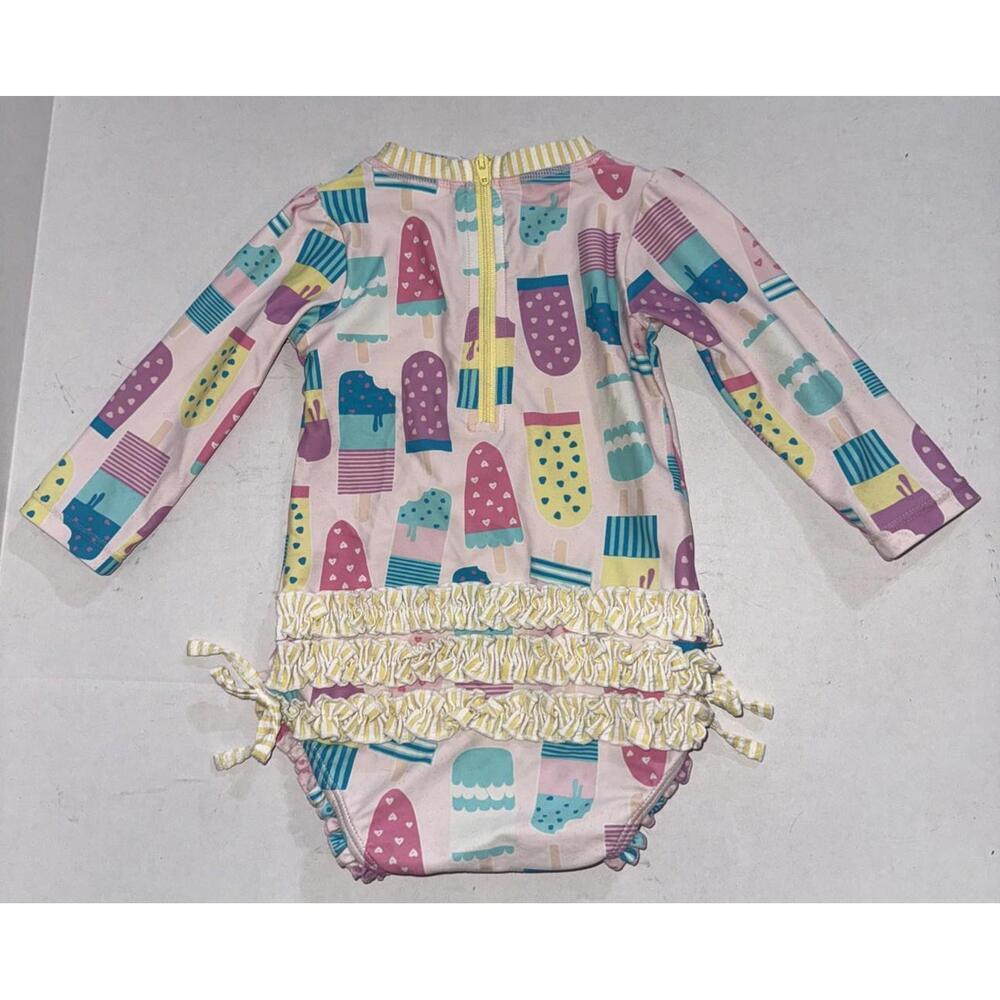Ruffle Butts‎ One Piece Long Sleeve Bathing Suit Swim Toddler Girls 12-18 Months